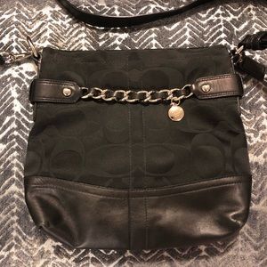 Coach Signature Satin Chain Duffle F18962 Black